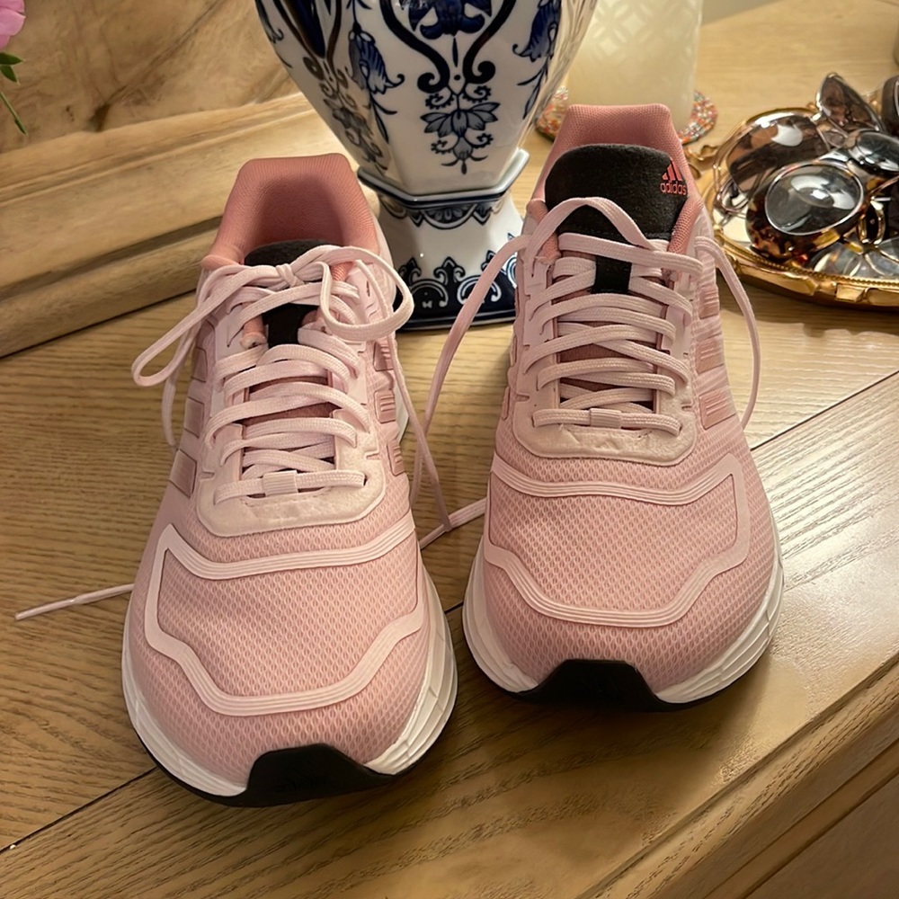 New Adidas blush colored shoes. Beautiful light pink with hot pink interior.